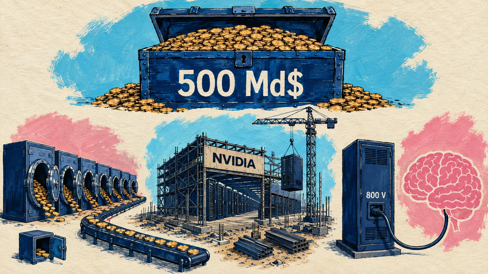 NVIDIA mobilisiert 500 Milliarden Dollar für seine KI-Infrastruktur, Alibaba veröffentlicht Qwen3.8-2.4T-A95B als Open Weights, Zed startet Delta