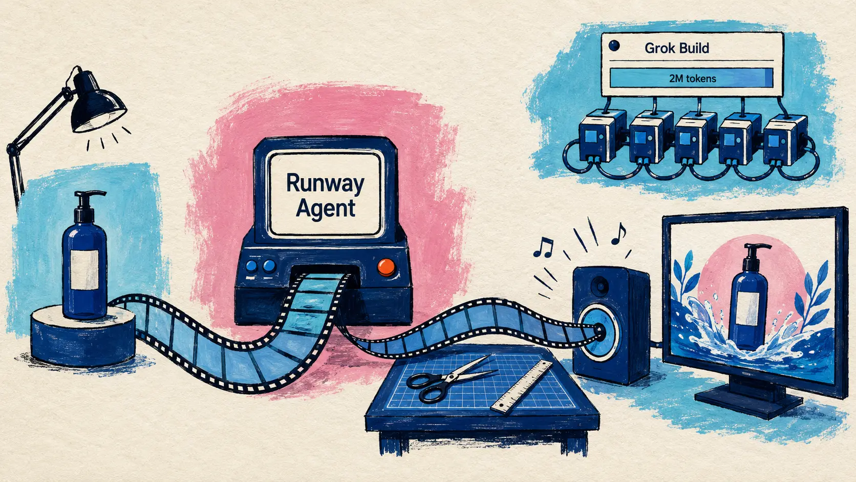 Runway Agent, Grok Build CLI, ChatGPT 개인 재무, Copilot App 데스크톱 및 AI 경쟁 2028 시나리오